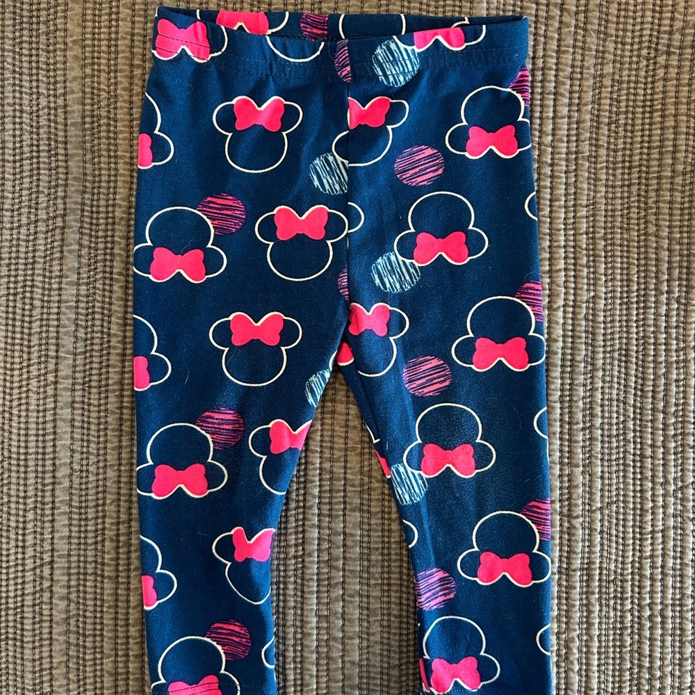 Disney Navy and Pink Minnie Mouse Leggings